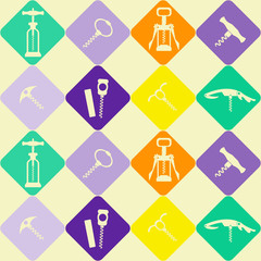 Seamless background with corkscrew for your design