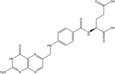 Molecular structure of vitamin B9 (folic acid)