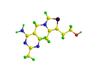 Molecular structure of vitamin B1 (thiamine)