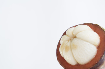 mangesteen fruit purple violet background concept