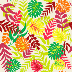 Autumn Leaves Seamless Pattern