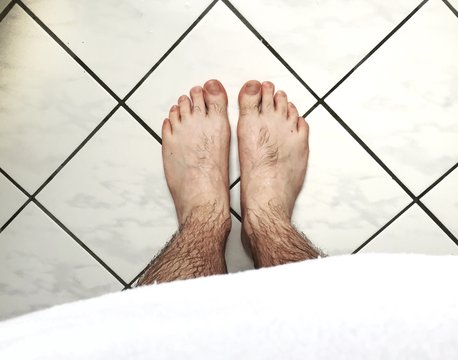 Die Sicht von Oben nach dem Duschen