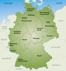 Deutschland Karte und Bundesländer Landkarte Europa 