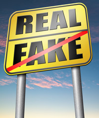 Fototapeta premium fake versus real