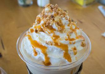 Milk caramel frappe