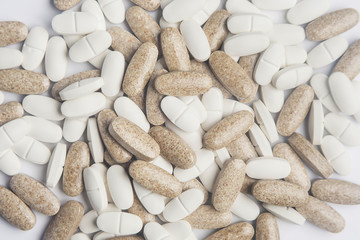 pills isolated on white background