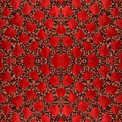 Abstract red garnet stone mosaic or background made seamless