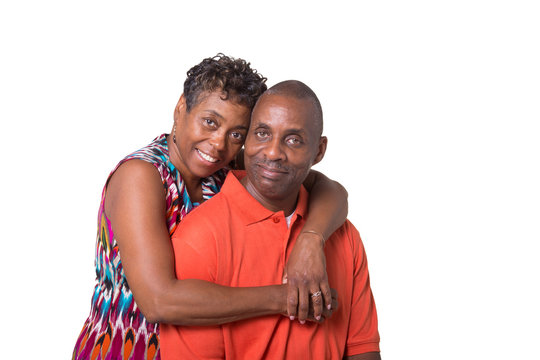 Portrait Of An Older Couple Standing Close 