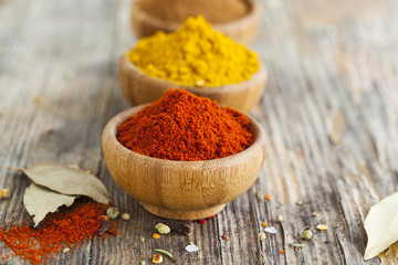 Assorted spices in bowl