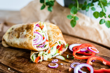 Delicious vegan wrap