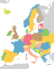 Obraz premium Europe colorful map
