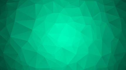Obraz premium Emerald green abstract polygonal geometric background. Low poly
