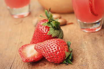 Strawberry juice fresh