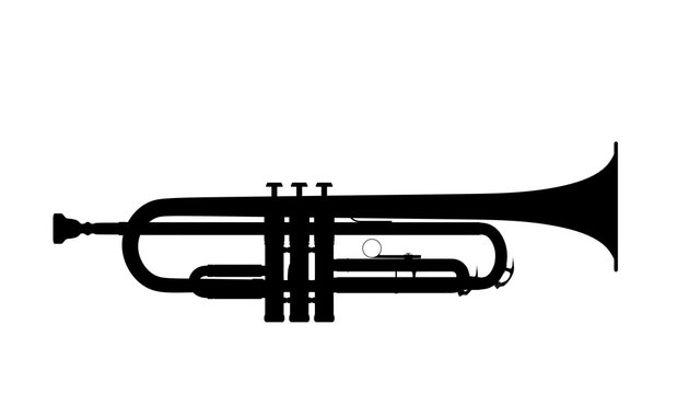 Silhouette of trumpet
