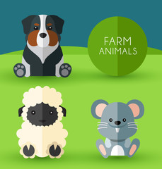 Farm Animals : Vector Illustration