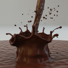 pouring chocolate