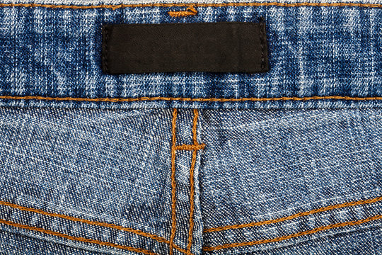 Blank fabric jeans label