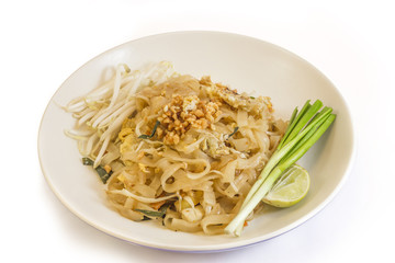 a Thai dish based on rice noodles..