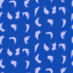 Wings  silhouette icon set seamless texture.   Editable and design suitable vector.