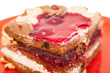 Slice Of Cake On dish