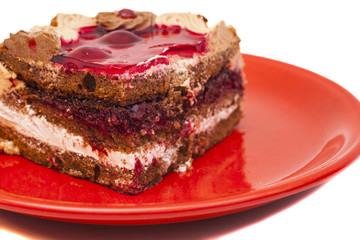 Slice Of Cake On dish