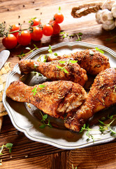 Chicken legs with thyme