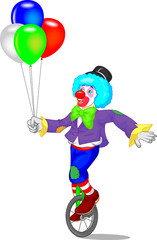 funny clown cartoon 