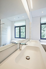 Fototapeta na wymiar Modern style interior design of a bathroom