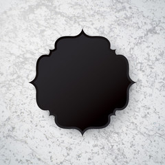 Vintage frame on rock texture background.