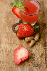 Strawberry juice fresh