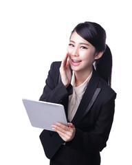 business woman use tablet
