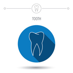 Tooth icon. Dental stomatology sign.