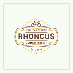Vintage Label, Logotype, Badge for Business. Thin Line Design Template