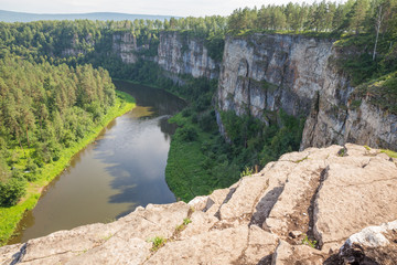 Tourist route to the Urals. Hay River and Big prites view from the top