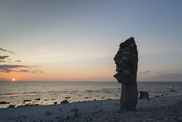 Fototapeta premium Sea Stack at Langhammar, Gotland in Sweden