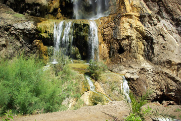 Source of hot volcanic mineral fresh water. Water exits from the deep layers of the hot ground. The...