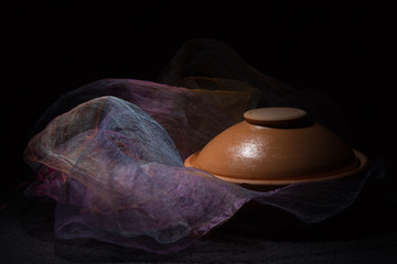 ceramic ware on a dark background