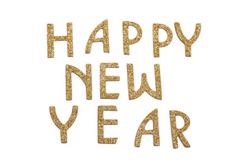 Happy New Year in golden text