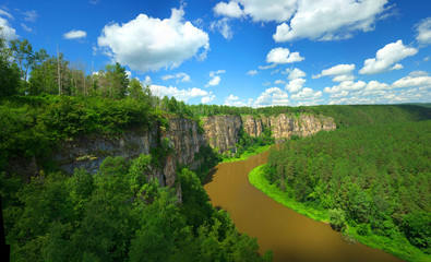 Hay River. Russia, South Ural.