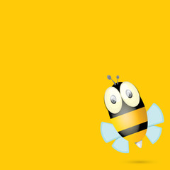 cartoon cute bright baby bee. vector