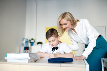 Fototapeta premium School. children learn in school. training students