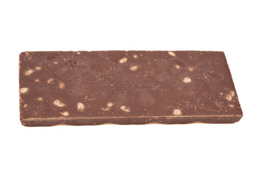 Chocolate bar isolated on white