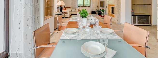 Tableware on the table