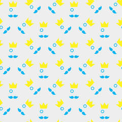 mustached King seamless