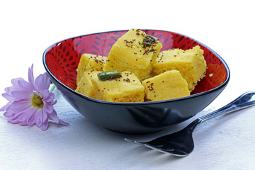 Dhokla, the Indian savory cake.