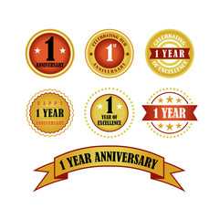 1 - One Year Royalty Vector Badge Bundle