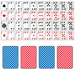 set of playing cards from ace to ten eps10