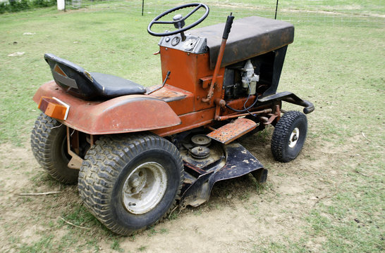 An Old Mower On A Farm