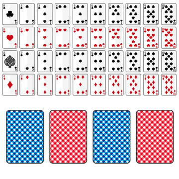 set of playing cards from ace to ten eps10