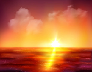 Sunrise Over Ocean